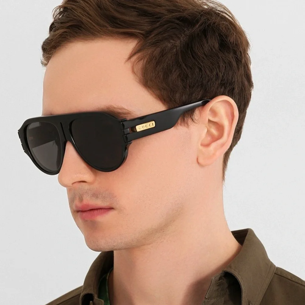 New Authentic Gucci GG0665S-001 58 Men's Sunglasses